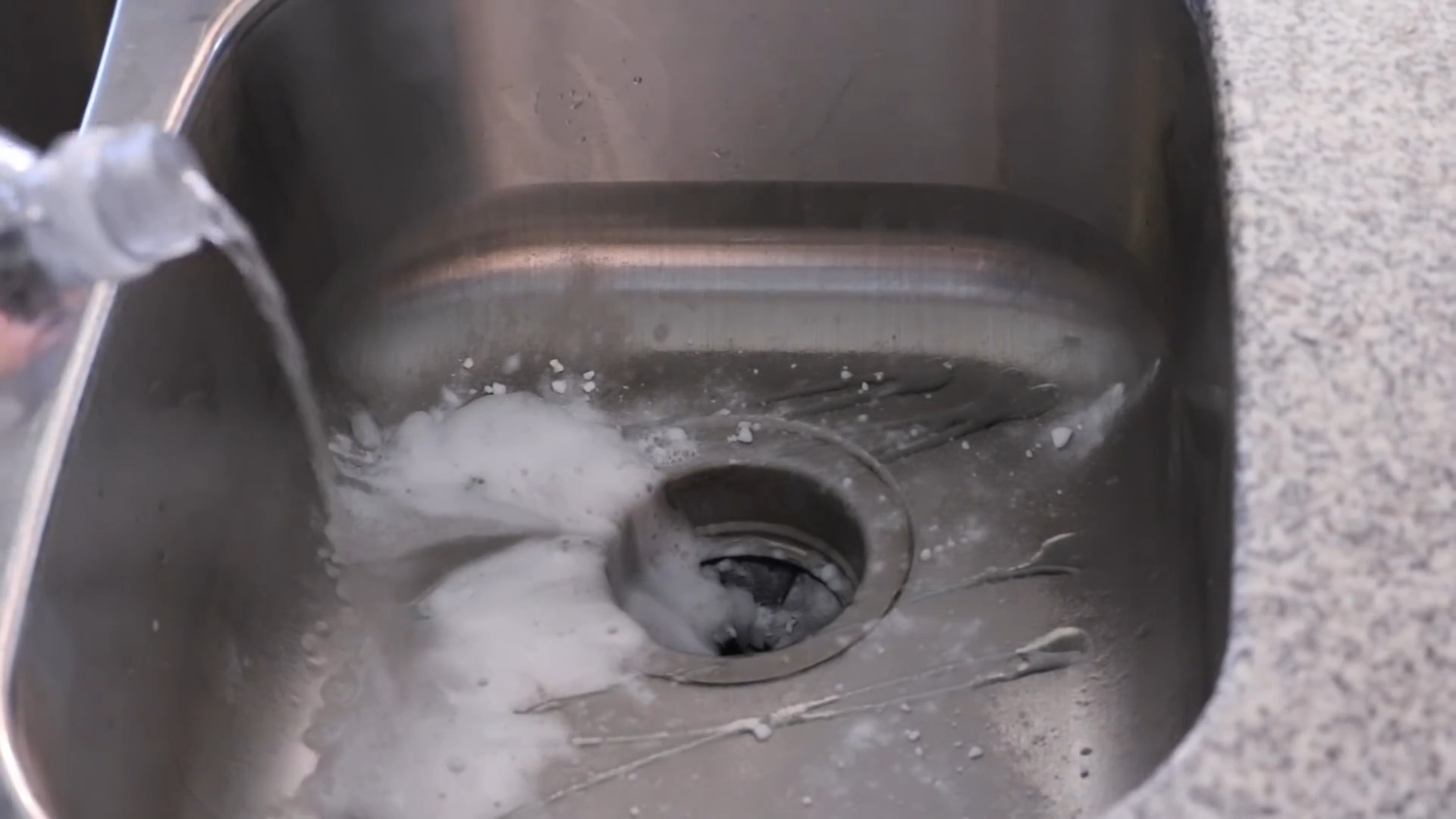 Clean sink with dish soap