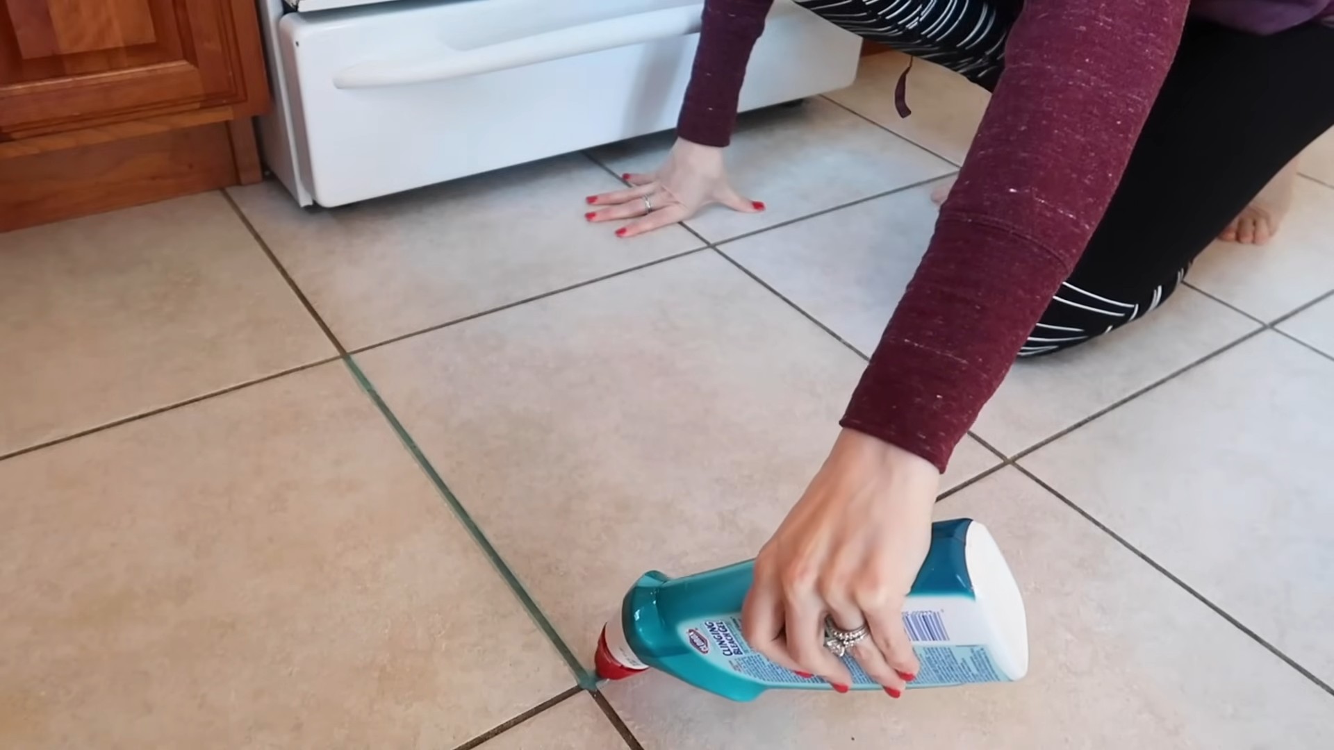 Clorox grout cleaning method