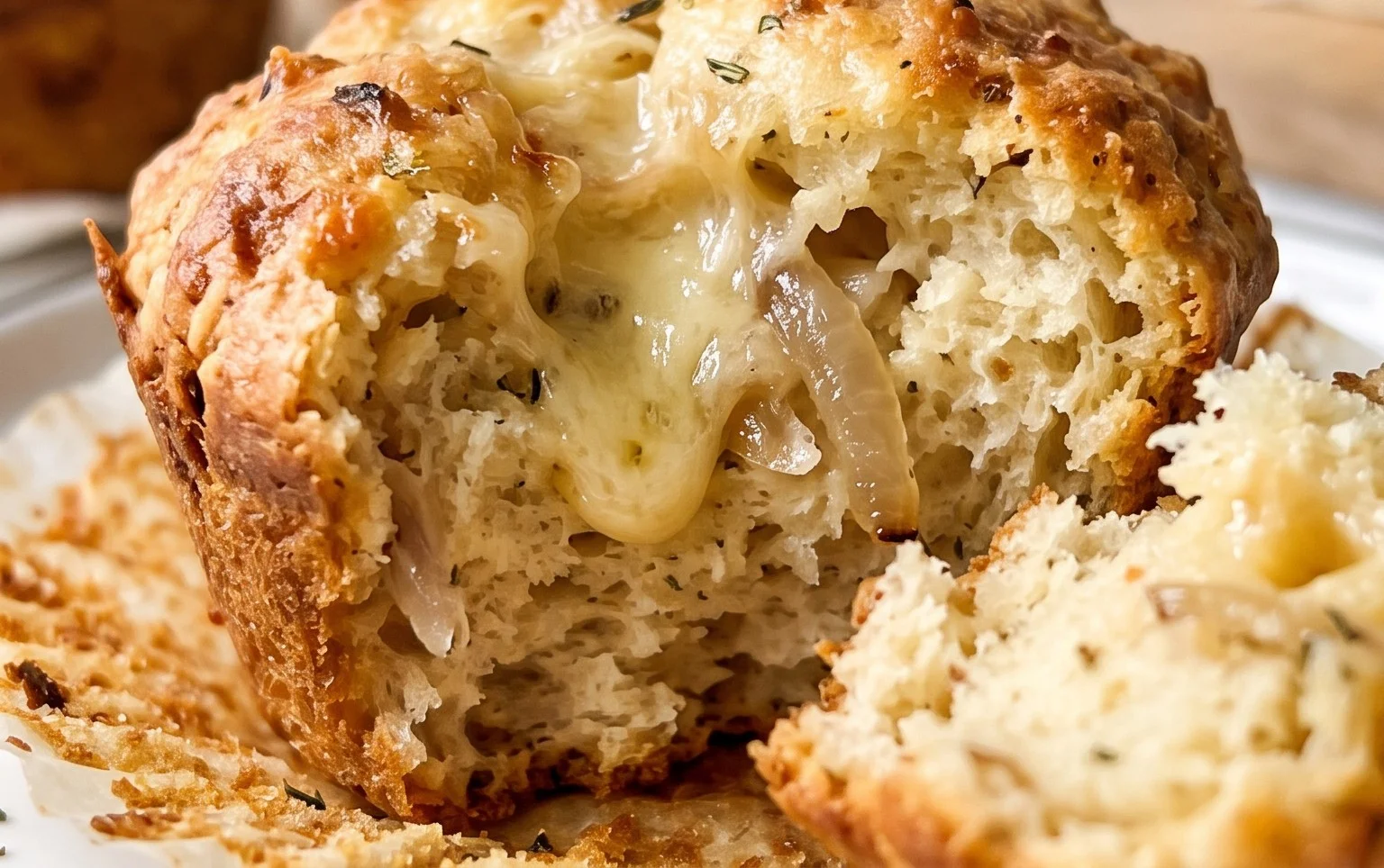 Muffins salés oignon reblochon moelleux