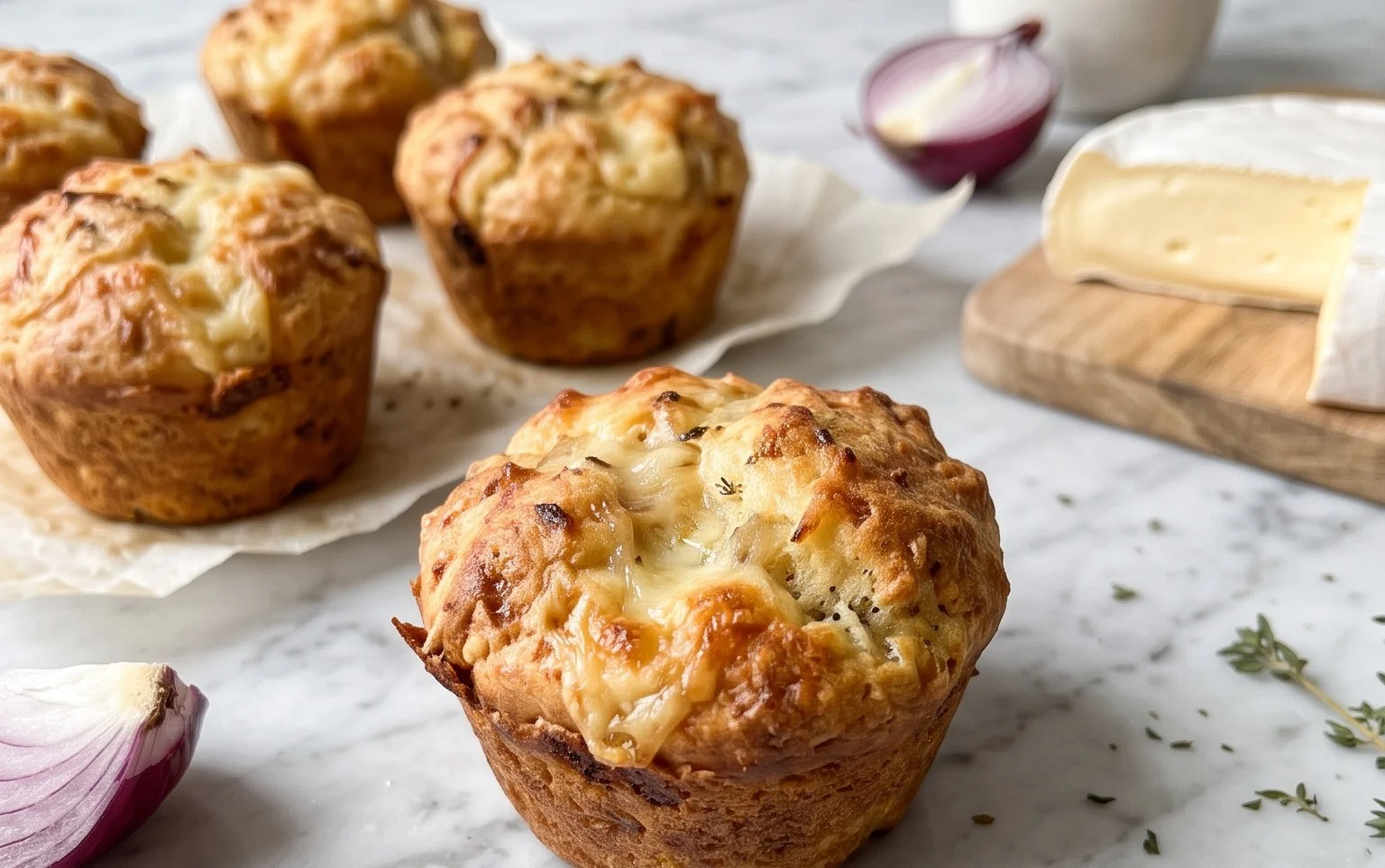 Muffins Salés Oignon Reblochon Moelleux : Recette Facile