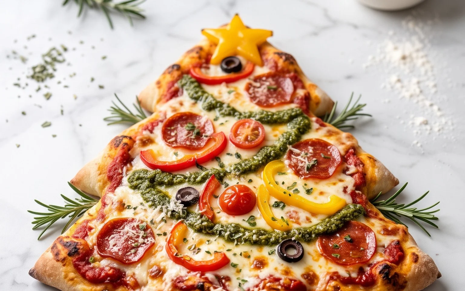 Pizza Sapin de Noël : Recette Facile et Festive